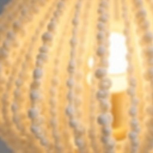 Dettaglio ravvicinato di un tessuto bouclé utilizzato per un paralume